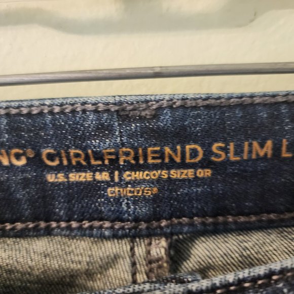 Chico's Girlfriend Slim Ankle Jeans, Chico's size 0, EUC - Picture 5 of 7